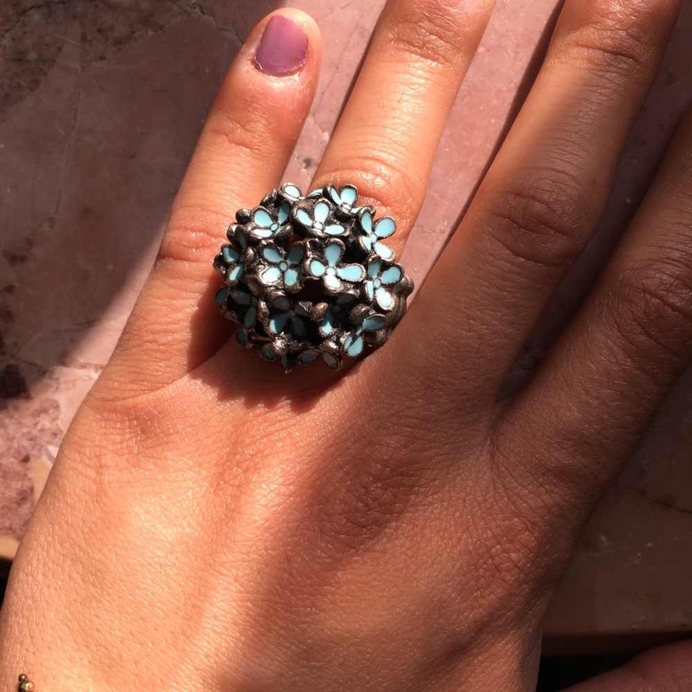 Blue Flower Ring